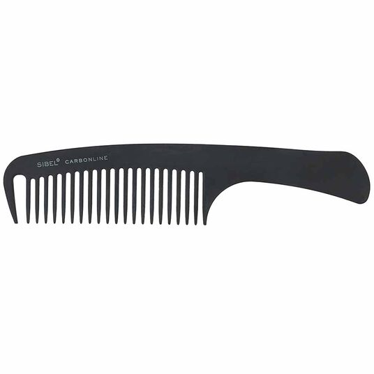 Sibel Carbon Line Wide Tooth Handled Antistatic Comb 21.8cm