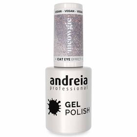 Andreia Professional Meowgic Cat Eye Effect Gel Polish MC1 - Silver Magnetic Glitter with Pink Sparkles 10.5ml