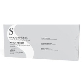 S-PRO Premium Highlighting Foil Strips, 18 microns, Long, 225mm x 100mm, Pack of 100