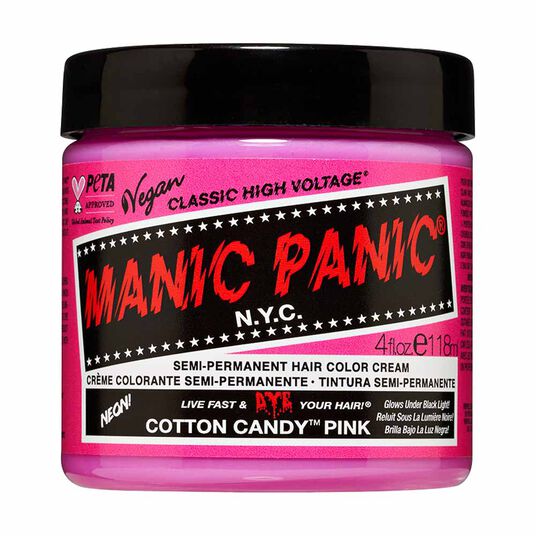 Manic Panic High Voltage Semi Permanent Hair Colour Cream - Cotton Candy Pink 118ml