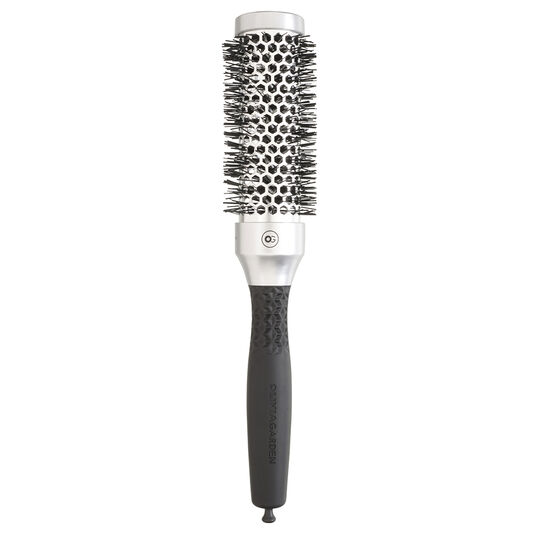 Olivia Garden Essential Blowout Classic Silver Round Hair Brush 35mm