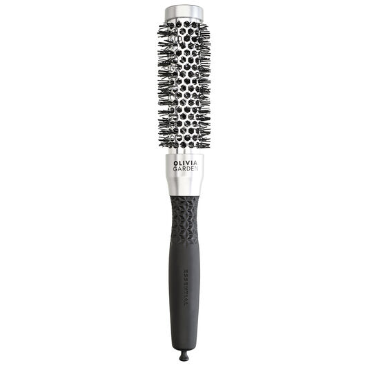 Olivia Garden Essential Blowout Classic Silver Round Hair Brush 25mm