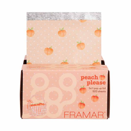 Framar Peach Please Pop-Up Hair Foil Sheets, 5x11, Pack of 500