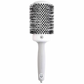 Olivia Garden Expert Blowout Round Hair Brush Shine White & Grey 55mm