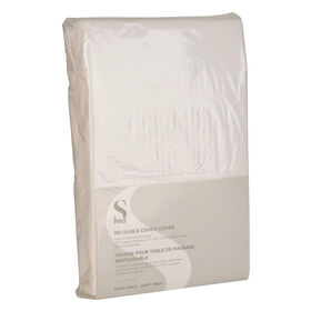 S-PRO Reuseable Polycotton Beauty Couch Cover, With Hole, White