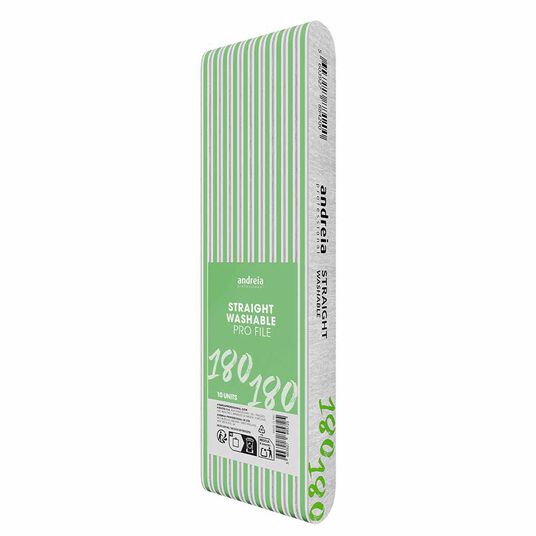 Andreia Professional Straight Nail File 180/180 - Pack 10