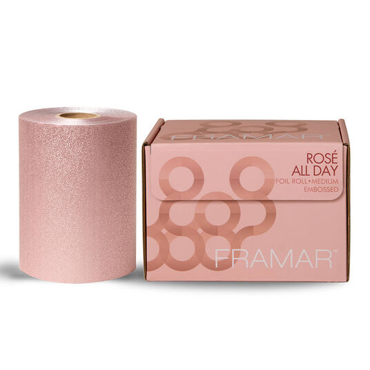 Framar Ros&eacute; All Day Medium Embossed Hair Foil Roll 320ft