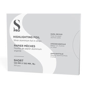 S-PRO Premium Highlighting Foil Strips, 18 microns, Short, 125mm x 100mm, Pack of 100