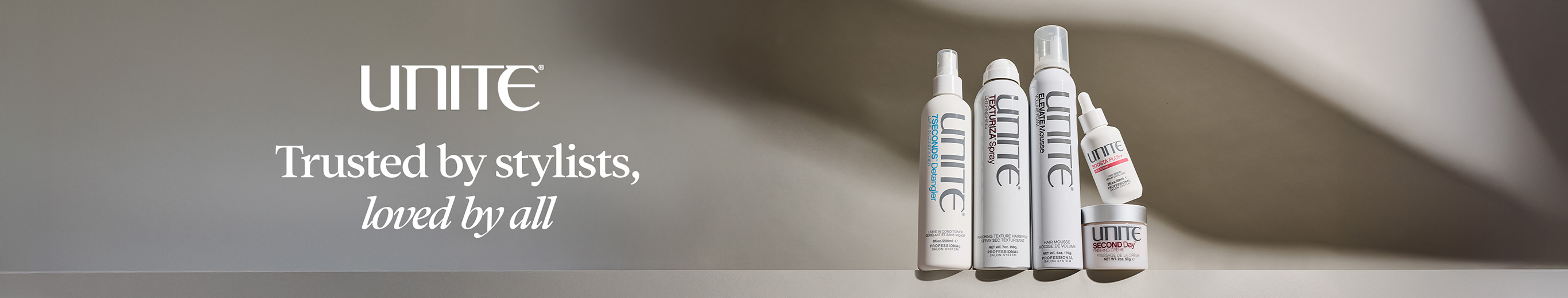 Unite Hair landing page banner