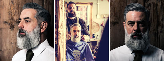 Side-parted Pompadour Side-parted Pompadour